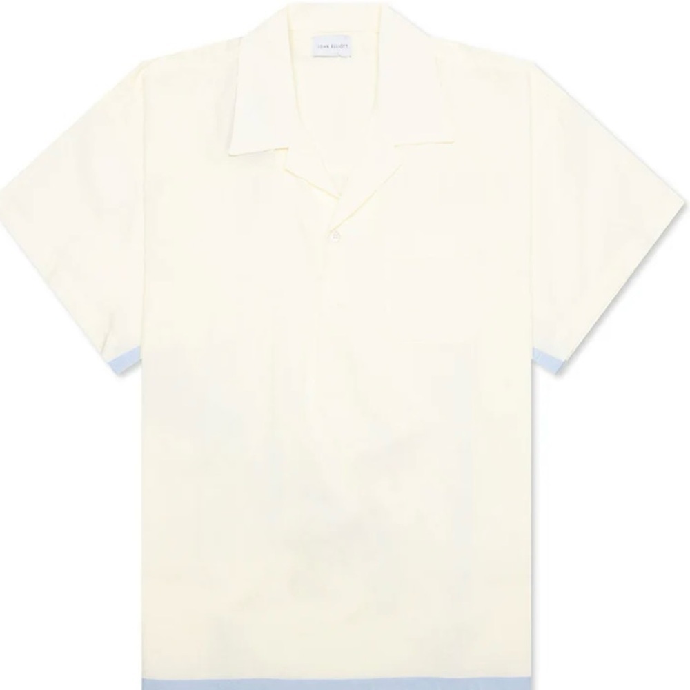 JOHN ELLIOT CAMP SHORT SLEEVE-IVORY/BABY BLUE- SIZE 2-WORN ONCE